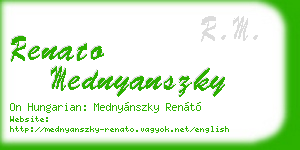 renato mednyanszky business card