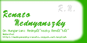 renato mednyanszky business card